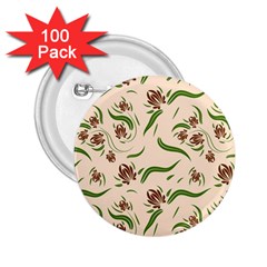 Folk Flowers Print Floral Pattern Ethnic Art 2 25  Buttons (100 Pack)  by Eskimos