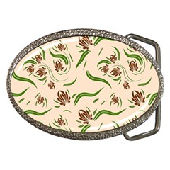 Folk Flowers Print Floral Pattern Ethnic Art Belt Buckles by Eskimos