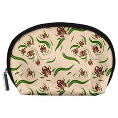 Folk Flowers Print Floral Pattern Ethnic Art Accessory Pouch (large) by Eskimos