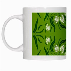 Floral Folk Damask Pattern  White Mugs by Eskimos