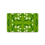 Floral folk damask pattern  Magnet (Name Card) Front