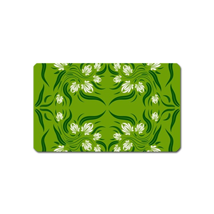 Floral folk damask pattern  Magnet (Name Card)