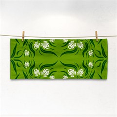 Floral Folk Damask Pattern  Hand Towel by Eskimos