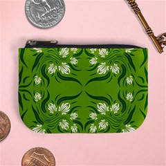 Floral Folk Damask Pattern  Mini Coin Purse by Eskimos