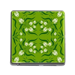 Floral Folk Damask Pattern  Memory Card Reader (square 5 Slot) by Eskimos