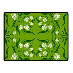 Floral Folk Damask Pattern  Double Sided Fleece Blanket (small)  by Eskimos