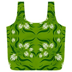 Floral Folk Damask Pattern  Full Print Recycle Bag (xxxl) by Eskimos