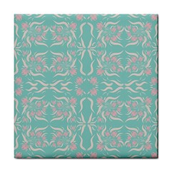 Floral Folk Damask Pattern  Tile Coaster by Eskimos