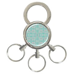 Floral Folk Damask Pattern  3-ring Key Chain by Eskimos