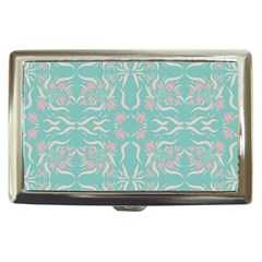 Floral Folk Damask Pattern  Cigarette Money Case by Eskimos