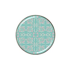 Floral Folk Damask Pattern  Hat Clip Ball Marker (4 Pack) by Eskimos