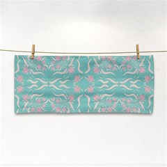 Floral Folk Damask Pattern  Hand Towel by Eskimos