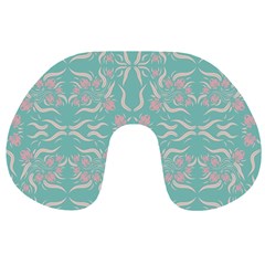 Floral Folk Damask Pattern  Travel Neck Pillow by Eskimos