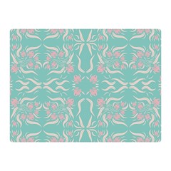 Floral Folk Damask Pattern  Double Sided Flano Blanket (mini)  by Eskimos