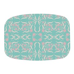 Floral Folk Damask Pattern  Mini Square Pill Box by Eskimos