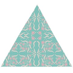 Floral Folk Damask Pattern  Wooden Puzzle Triangle by Eskimos