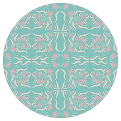 Floral Folk Damask Pattern  Round Trivet by Eskimos