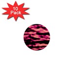 Pink  Waves Abstract Series No2 1  Mini Magnet (10 pack)  Front