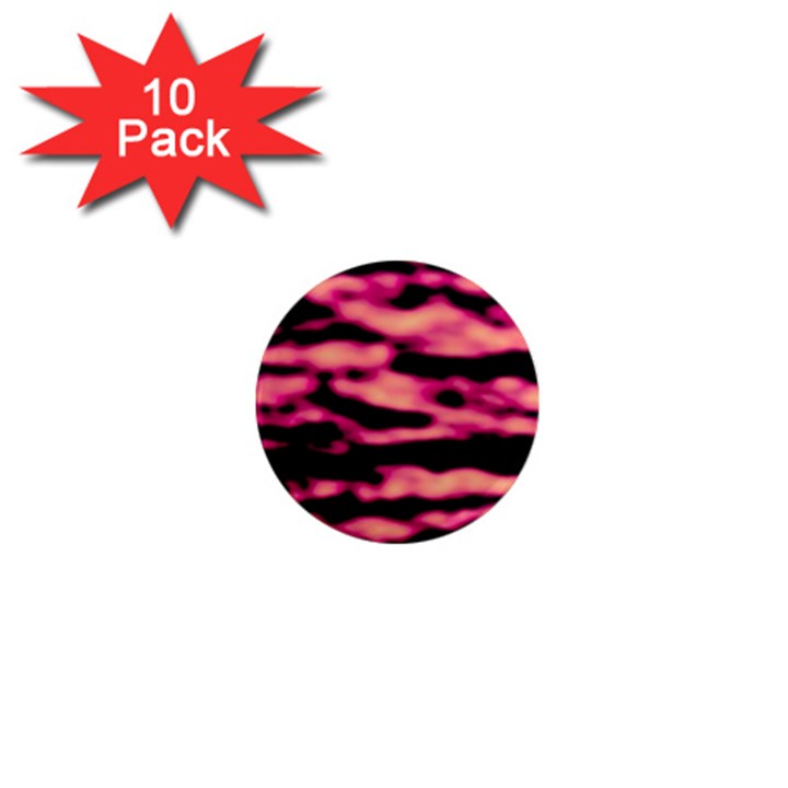 Pink  Waves Abstract Series No2 1  Mini Magnet (10 pack) 