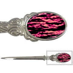 Pink  Waves Abstract Series No2 Letter Opener by DimitriosArt