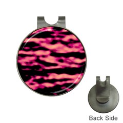 Pink  Waves Abstract Series No2 Hat Clips With Golf Markers by DimitriosArt