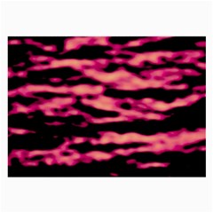 Pink  Waves Abstract Series No2 Large Glasses Cloth (2 Sides) by DimitriosArt