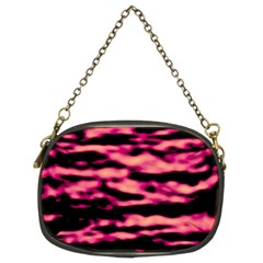 Pink  Waves Abstract Series No2 Chain Purse (two Sides) by DimitriosArt