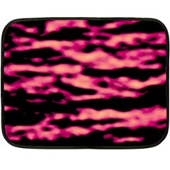 Pink  Waves Abstract Series No2 Fleece Blanket (mini) by DimitriosArt