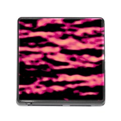 Pink  Waves Abstract Series No2 Memory Card Reader (square 5 Slot) by DimitriosArt