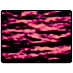 Pink  Waves Abstract Series No2 Fleece Blanket (large)  by DimitriosArt