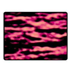 Pink  Waves Abstract Series No2 Fleece Blanket (small) by DimitriosArt