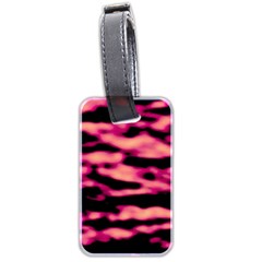 Pink  Waves Abstract Series No2 Luggage Tag (two Sides) by DimitriosArt