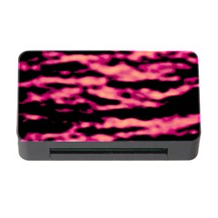 Pink  Waves Abstract Series No2 Memory Card Reader With Cf by DimitriosArt