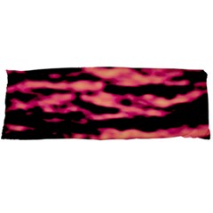 Pink  Waves Abstract Series No2 Body Pillow Case Dakimakura (two Sides) by DimitriosArt