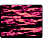 Pink  Waves Abstract Series No2 Double Sided Fleece Blanket (Medium)  58.8 x47.4  Blanket Front