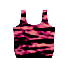 Pink  Waves Abstract Series No2 Full Print Recycle Bag (s) by DimitriosArt