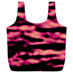 Pink  Waves Abstract Series No2 Full Print Recycle Bag (xl) by DimitriosArt