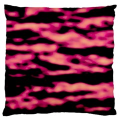 Pink  Waves Abstract Series No2 Standard Flano Cushion Case (two Sides) by DimitriosArt