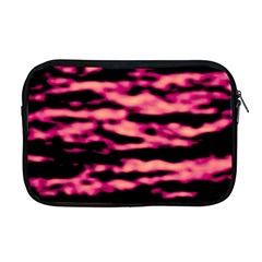 Pink  Waves Abstract Series No2 Apple Macbook Pro 17  Zipper Case by DimitriosArt