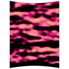 Pink  Waves Abstract Series No2 Back Support Cushion by DimitriosArt