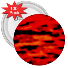 Red  Waves Abstract Series No16 3  Buttons (100 Pack)  by DimitriosArt