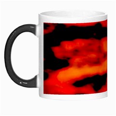 Red  Waves Abstract Series No16 Morph Mugs by DimitriosArt