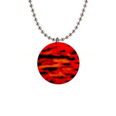 Red  Waves Abstract Series No16 1  Button Necklace by DimitriosArt