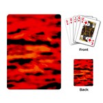 Red  Waves Abstract Series No16 Playing Cards Single Design (Rectangle) Back