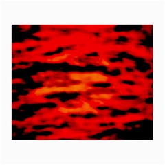 Red  Waves Abstract Series No16 Small Glasses Cloth (2 Sides) by DimitriosArt