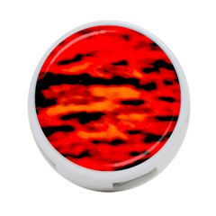 Red  Waves Abstract Series No16 4-port Usb Hub (one Side) by DimitriosArt