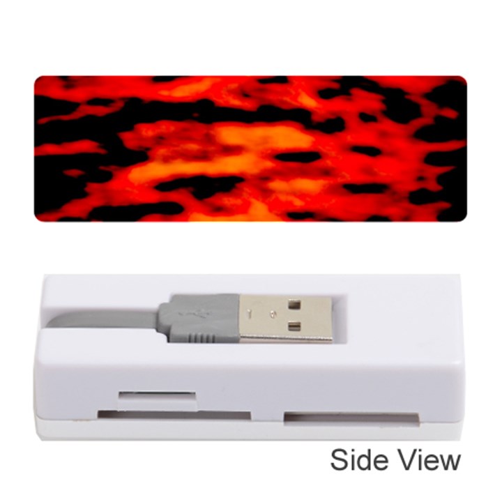 Red  Waves Abstract Series No16 Memory Card Reader (Stick)