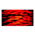 Red  Waves Abstract Series No16 Satin Shawl Front