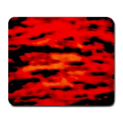 Red  Waves Abstract Series No16 Large Mousepads by DimitriosArt