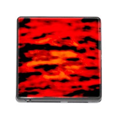 Red  Waves Abstract Series No16 Memory Card Reader (square 5 Slot) by DimitriosArt